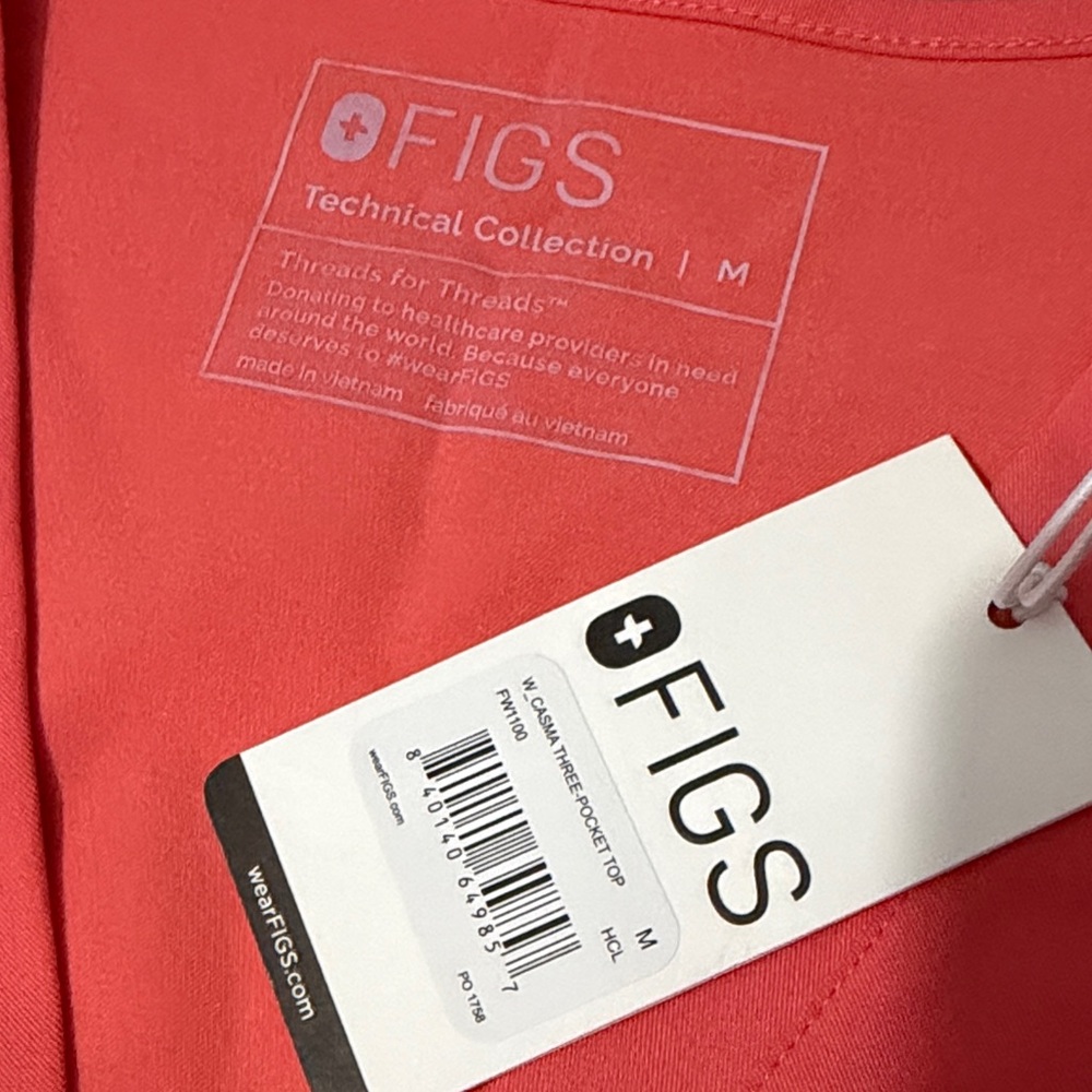 Figs Scrub Set Kade Cargo. Casma Three Pocket Top Pulmonary Pink NWT - Picture 5 of 7